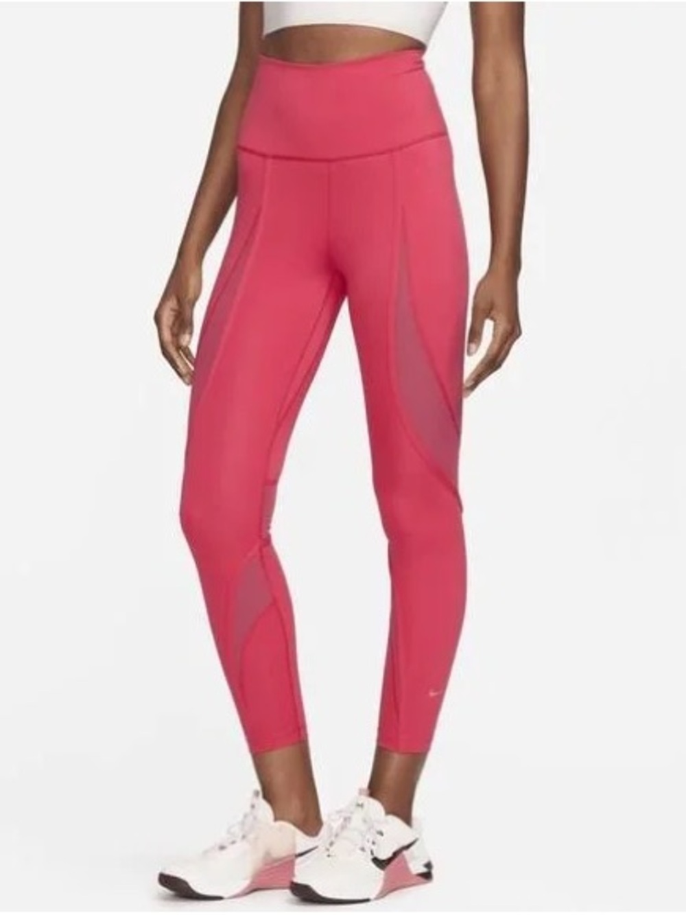 High-Waist Pink Nike Women's Performance Leggings